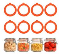 8pcs Replacement Silicone Seals for Kilner Jar Seal, Silicone Jar Gasket, Food Grade Silicone, Sturdy, Soft and Elastic Replacement-Gaskets, KilnerJar Seal Replacement & Rubber Seals for KilnerJar.