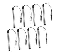 8pcs Retractable Mini Stylus Pen for Tablets, Portable Black | Stylus Pens for Touch Screens, Metallic Stylus, Precision Touch, Universal Use on Navigation Systems