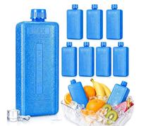8PCS Reusable Cooling Brick, Mini Freezer Blocks for Cooler Bags Lunch Box