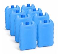 8pcs Reusable Ice Crystal Box Pack 13.8cm Slim Freezer Blocks Cold Packs for Air Conditioner Fan Portable PE Ice Cases for Lunch Bag Food Storage Camping Picnic Office Blue