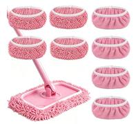 8Pcs Reusable Mop Pads Compatible with Swiffer Flash Speed Mop Refill Wipes | 10.5*4.5'' Flat Mop Replacement Pads for Vileda Swiffer 360 Spin Mop, Microfiber Washable, Dry & Wet Sweeping Mopping Cloths