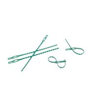 8pcs Reusable Plastic Cable Tie for Vine Climbing Plants and Tomatoes | Fish Bone Spur Shape, Adjustable Loop Fastening, Light Green Finish, for Indoor Houseplants and Vegetables