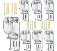 8pcs Roller Shade Clear Saftey Chain Retainer and Cord Guide Fixation Hook P Clip for Roller Blinds Cord Loop and Bead Chain Tension Device