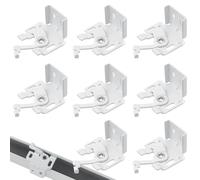 8Pcs Roman Blind Brackets, Heavy Duty Sturdy Metal Mounting Clips Top Fixing for 25mm Rail, Sturdy Roller Blind Fittings, Venetian and Vertical Blinds Repair Parts, Mounting Clips for Installation