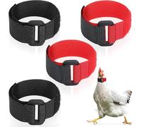 8pcs Rooster Collar, No Crow Adjustable Chicken Collar Anti Hook Neck Nylon Belt Noise Free Neckband for Pet Chickens Prevent Chickens from Screaming Disturbing Neighbors