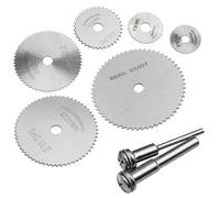 8Pcs Rotary Drill Saw Blades,HSS Saw Disc Wheel Cutting Blades,Drill Saw Blades,Steel Saw Disc Wheel Cutting Blades with 1/8" Straight Shank Mandrel for Drills Rotary Tools Wood Plastic Metal Cutting