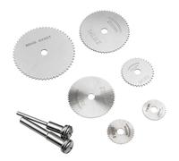 8Pcs Rotary Drill Saw Blades - HSS Saw Disc Wheel Cutting Blades - Steel Saws Disc Wheel Cutting Blade with 1/8" Straight Shank Mandrel for Drills Rotary Tools Wood Plastic Metal Cutting
