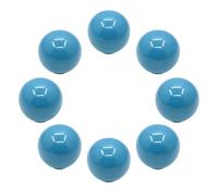 8pcs Round Drawer Knobs with Wipe-Clean Glazed Ceramic, Blue | Coordinated Pieces for a Consistent, Wipe-Clean Glazed, Suitable for Drawers and Storage Cabinets