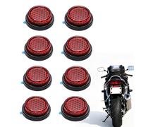 8Pcs Round Motorcycle Reflectors, 24mm Mini License Plate Reflectors