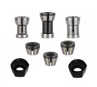 8Pcs Router Bit Collet, 6Mm/6.35Mm/8Mm Collet Chuck Engraving Trimming Machine Milling Cutter Tools for Wood Milling Cutter