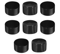8PCS Rubber End Cap, 85mm ID Round Tube Bolt Cap, Protector Cover Rubber End Cap, Flexible Blot Protector PVC Cap For Tubing, Fence, Pipe Post, Furniture, Railing (BK)