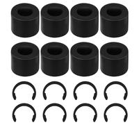 8pcs Rubber Roller Resolution for Cricut Maker and 8pcs Rubber Roller Replacement, Keep Rubber from Moving Retaining Clip Rings Compatible with Cricut Maker