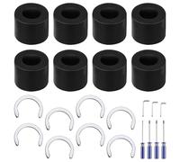 8pcs Rubber Roller Resolution Replacement for Cricut Maker/Maker 3 Only, with Prevent Moving Retaining Rings Complete Rubber Roller Repair Kit with All Tools