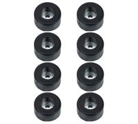 8pcs Rubber Speaker Spike Pads for CD Players and Media Players | Black Finish, Reduces Vibration and Protects Floors, Fine Workmanship for Cabinet or Studio Rack Use