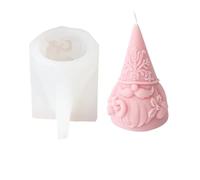 8PCS Santa Claus Wedding Catering Home Decoration Silicone Candle Mold Material Christmas Candle Making Kit(Clear06)