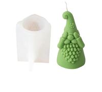 8PCS Santa Claus Wedding Catering Home Decoration Silicone Candle Mold Material Christmas Candle Making Kit(Clear02)