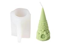 8PCS Santa Claus Wedding Catering Home Decoration Silicone Candle Mold Material Christmas Candle Making Kit(Clear05)