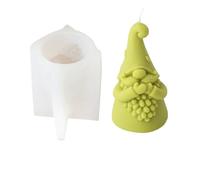 8PCS Santa Claus Wedding Catering Home Decoration Silicone Candle Mold Material Christmas Candle Making Kit(Clear03)