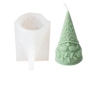 8PCS Santa Claus Wedding Catering Home Decoration Silicone Candle Mold Material Christmas Candle Making Kit(Clear04)