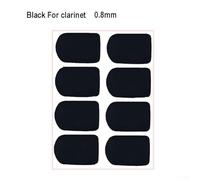 8Pcs Sax Mouthpiece For Pads Silicone Cushions for Alto Sax and Clarinet to Protect Teeth and Enhance Comfort (Black For Clarinet0.8MM)
