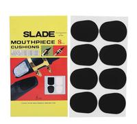 8Pcs Saxophone Mouthpiece Cushions, Baritones Alto/Tenor Saxophone Mouthpiece Cushions Patches Pads 0.3mm 0.5mm 0.8mm Strong Adhesive Mouthpiece Patches (0.5mm / 0.02in, Black)
