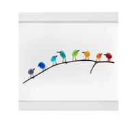 (8pcs) Sea Rainbow Glass Birds Crystal Stone Modern Art Display Gifts Celebrations For