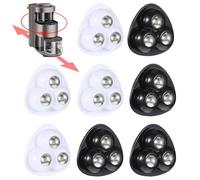 8Pcs Self Adhesive Caster Wheels Mini Caster Wheels 360 Degree Swivel Self-Adhesive Pulley Low Profile Swivel Wheels for Kitchen Small Appliance Storage Bins