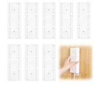 8PCS Self-Adhesive Desktop Socket Fixer,Self Adhesive Power Strip Holder,Punch-Free Socket Holder,Power Strip Management,Desktop Cable Organizer,for Office,School,Kitchen,Living room(white)