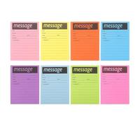 8pcs Self Stick Message Pads Set, 4x5 Inch Lined Paper Bright Colors | Visible Reminders, Color Sorting, for Teachers, Receptionists, School and Meeting Rooms