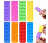 8pcs Sensory Fidget Toys, Suction Cup Bath Decompression Toys for Autistic Kids Adults Textured Strip Colorful Calming Anxiety Stress Items for Desk Laptop Travel Classroom Office Keep Hands Busy