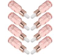 8pcs Serum Bottle 15ml Glass Dropper Bottles Pink | Dropper Bottles, Empty Bottles for Perfume and Liquids, Home or Travel Sub Bottles