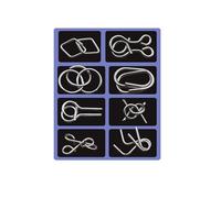 8pcs Set 3D Metal Montessori Puzzle Solving,Metal Brain Teaser Puzzles for Adults, Reverse Thinking Physics Mind Games,Brain Teaser IQ Test Disentanglement Iron Link Unlock Interlock Game