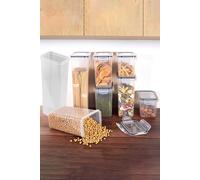 8Pcs Set Airtight Food Storage Containers with Lids Living and Home Clear One Size