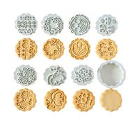 8pcs/Set Cartoon Flower Cookie Molds Pastries Making Cookie Stamp Biscuit Baking Supplies Flower Shape Molds