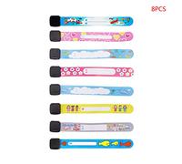 8Pcs/Set Children Outdoor Safe Anti-Lost Wristband Safety Recognition Bracelet for Kids Adjustable Waterproof Wristband Anti-Lost Info Wrist Band