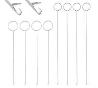 8pcs Set Sewing Loop Turner Hook, Ring Flip Needle Hook with Locking Tongue Crochet Tools for Easy Drawstring Threader Tool Turning Fabric Tube Straps DIY Knitting Sewing Accessories