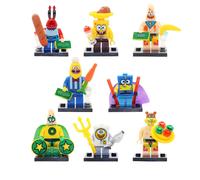 8PCS/SET SpongeBob Series Minifigure Fit Lego Building Block Toy UK