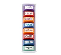 8Pcs/Set Teachers Stamps, Stamps for School Teachers, Pre Ink Reward Stamp Pattern Assorted Stampers