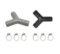 8Pcs/set Washing Machine Drain Hose Y-Type Reducer Plastic Connector For Sp-lit Pipe Connection Three-Way Adapter