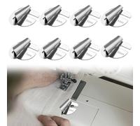 8Pcs Sewing Rolled Hemmer Foot Universal, 3-10mm Rolled Hem Presser Foot Sewing Machine Presser Feet, 8 Sizes Rolled Hem Pressure Foot Rolled Hem Attachment for Sewing Machine Home Industrial Supply