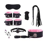 8Pcs Sex Bondage Kit with Handcuffs -UKGC07ZP，Pink，Same &Cheaper：B