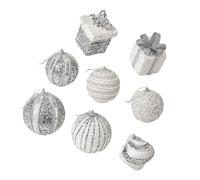 8Pcs Shimmering Christmas Ball Ornament Shatterproof Baubles Hanging Decorations For Tree Wreath Mantels Foam Ball Decorations