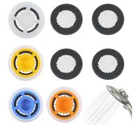 8Pcs Shower Head Flow Restrictor Shower Flow Reducer Limiter Set, Water FlowSaver Adapter with 4 Water Reducing Washers for Bathroom(1.5/1.8/2.0/2.5 GPM, 14mm Connector)