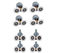 8pcs Shower Rooms Cabins Pulley Roller/Runners/Wheels/Pulleys Diameter 23/25MM (4double top +4 Singel Bottom),M25mm