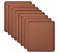 8Pcs Silicone Dehydrator Trays - Nonstick Silicone Drye Mats with Edge, Compatible with Cosori CP267-FD, Multi-Purpose Reusable for Jerky, Fruit, Meat, Herbs, Vegetables, Crackers