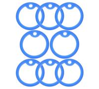 8pcs Silicone Dog Tag Silencer Cover for Standard Tags, Blue Protector | Flexible Wear-resistant Edge Shield, Fits PET Collars, Reduces Rattling, Simple Secure Fit for Daily Walks