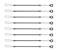 8pcs Silicone Elastic Tether Lanyard, 19.69 Inch Retractable Spring Coil Strap for Stylus Pen Leash Anti-Lose Stylus Tether Cord for Tablet Touchscreen Drawing Pen Holder (Black)