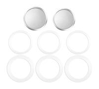 8pcs Silicone Gasket Seal Ring Replacement Washer and Filters for Aluminium Stovetop Coffee Maker Pots Moka Express for 3-Cup and 6-Cup