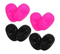 8pcs Silicone Hair Dye Ear Covers Waterproof Reusable Black Pink