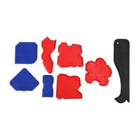 8Pcs Silicone Sealant Spreader Spatula Scraper Caulk Remover Hand Operated Tool Kit Flexible Durable Professional for Tile Grout Joint Resin Molding Glass Glue Beautification